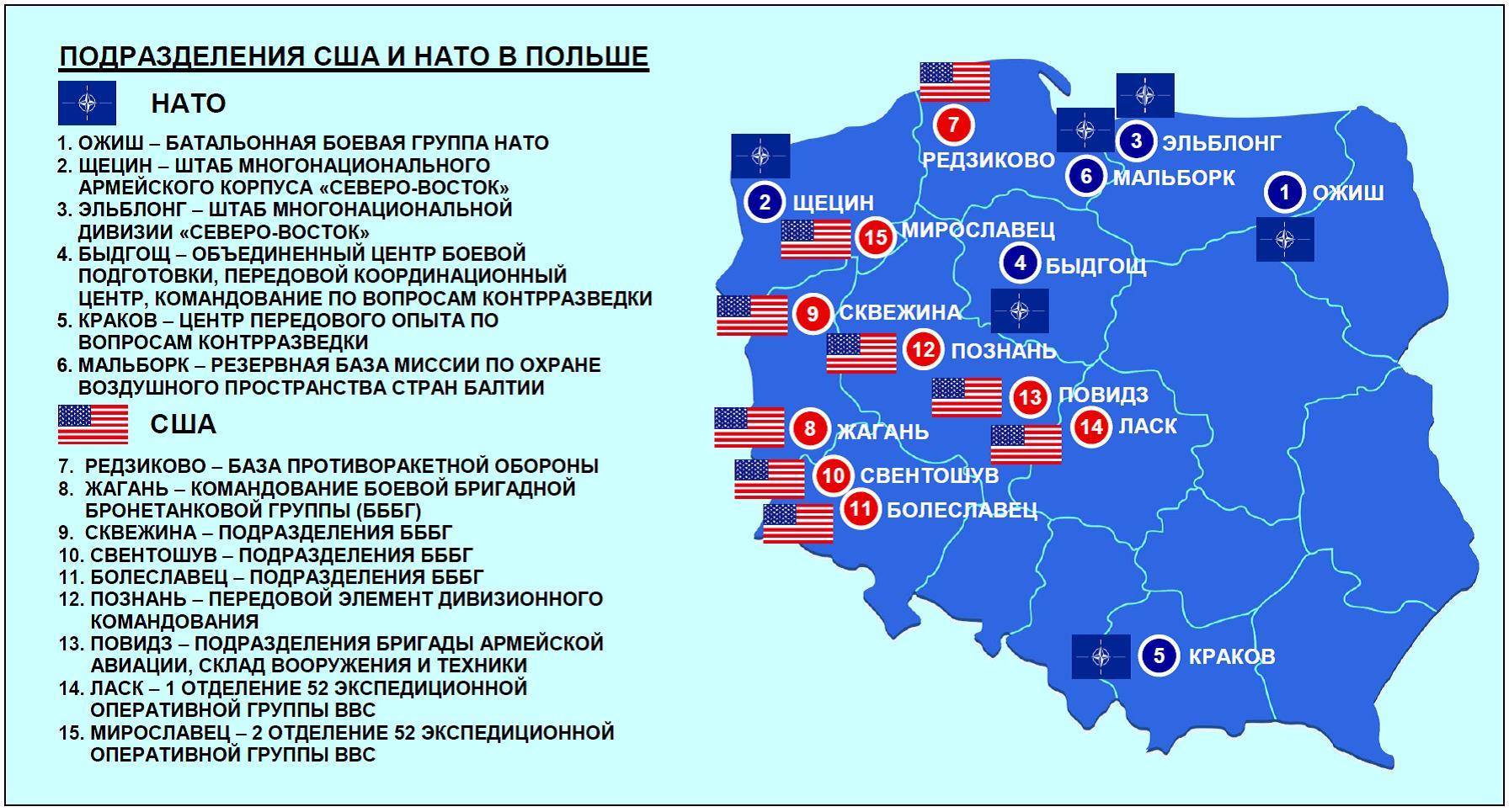 Карта размещения нато вокруг россии