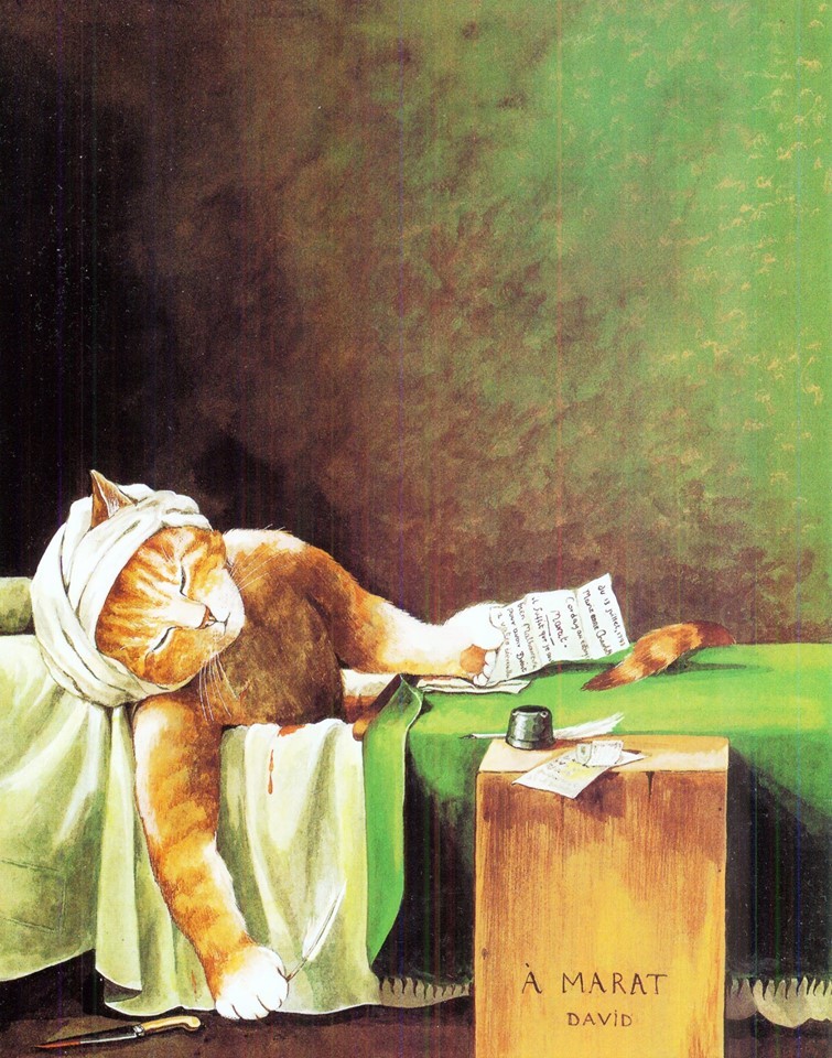 Кот болеет рисунок